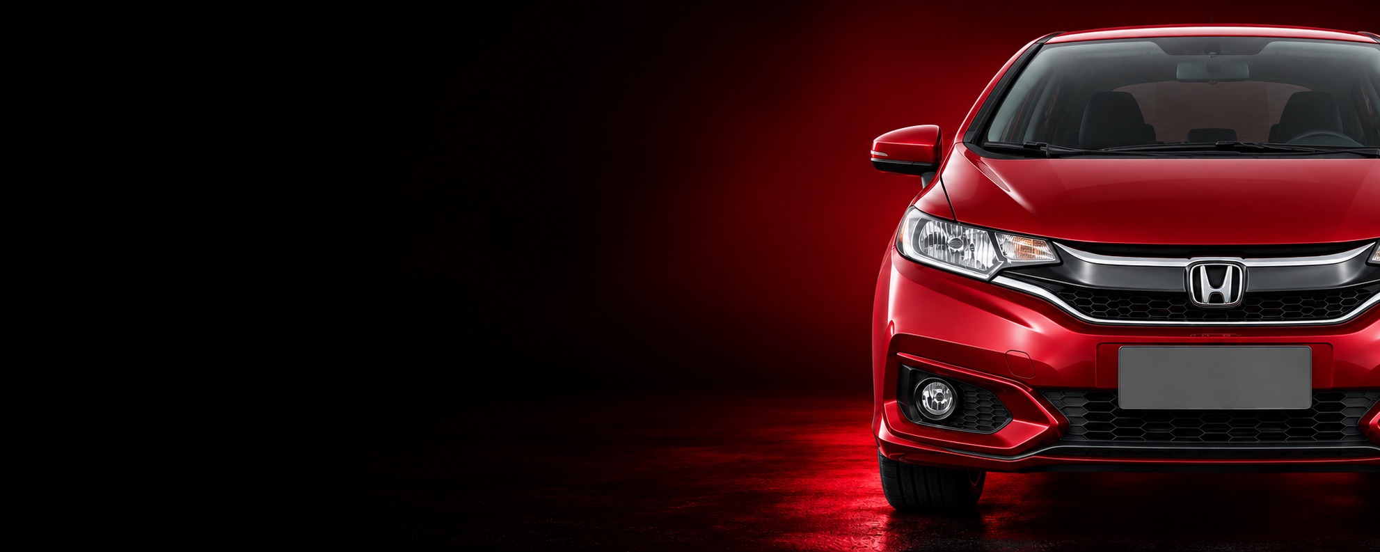 Carro vermelho em destaque